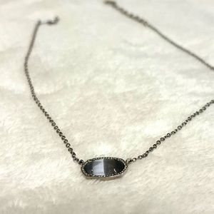 Kendra Scott Elisa Necklace - Gray and Silver